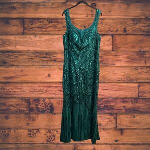 Mallard Emerald Green Sequined Fashion Nova Formal Gown 3X